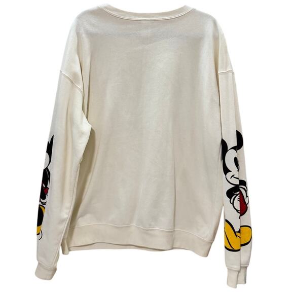 Disney Mickey & Minnie Mouse Graphic Sweatshirt White Crewneck XXL Unisex - Picture 8 of 8